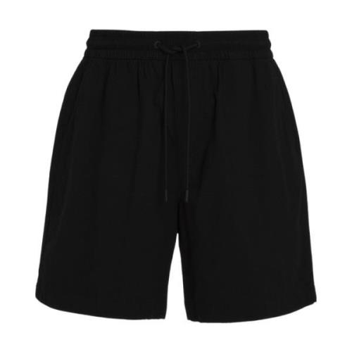 Calvin Klein Svarta Ekologiska Bomullsshorts - Rak passform Black, Her...