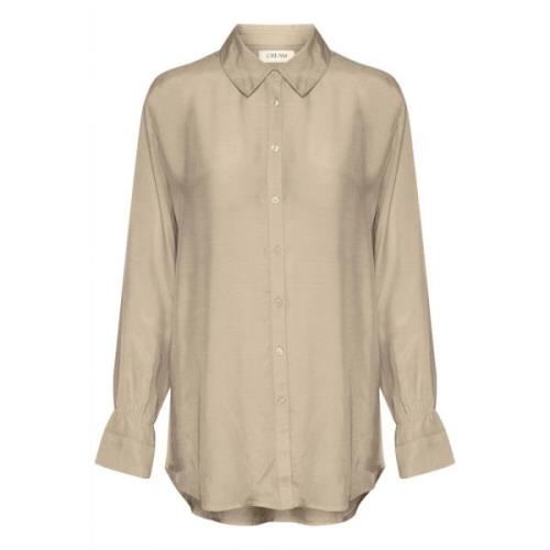 Cream Feminin Genomskinlig Blus Overland Trek Beige, Dam