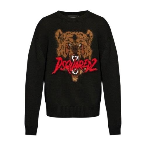 Dsquared2 Svart Sweatshirt Aw24 Herrkläder Black, Herr