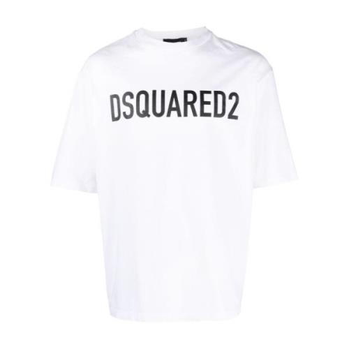 Dsquared2 Vita T-shirts & Polos för män White, Herr