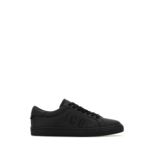 Dsquared2 Svarta Lädersneakers Black, Herr