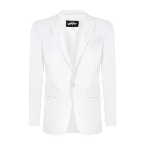 Dsquared2 Vit Bomullsblazer Ss22 White, Herr