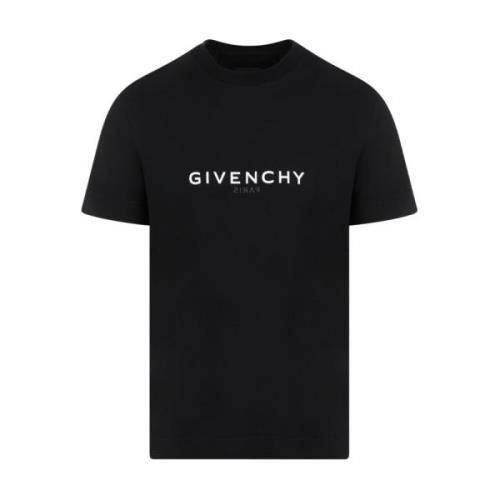 Givenchy Svart Bomull T-shirt Rund Hals Black, Herr