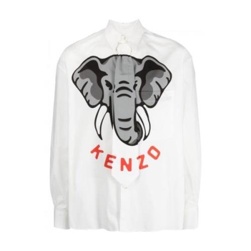 Kenzo Skjorta White, Herr