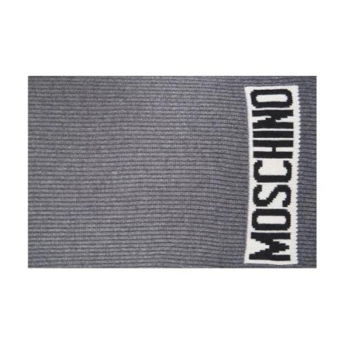 Moschino Grå Scarf Aw24 Kvinnors Tillbehör Gray, Dam