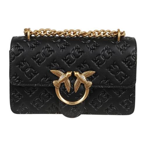 Pinko Svart Cross Body Love Väska Black, Dam