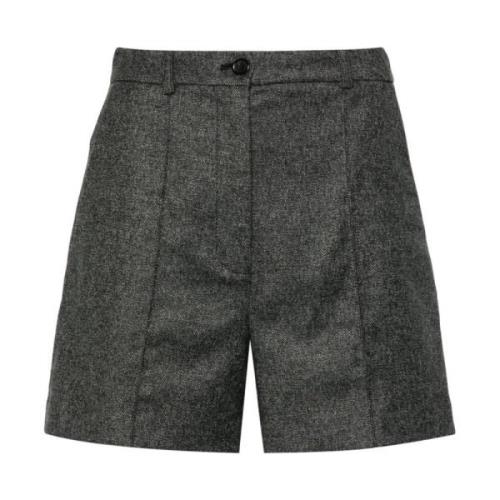 Pinko Högmidjade antracitgrå shorts Gray, Dam