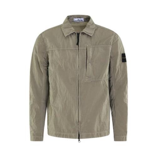 Stone Island Herr Overshirt Casual Stil Gray, Herr