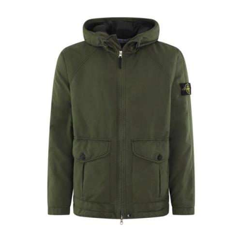 Stone Island Riktig dunjacka för män Green, Herr