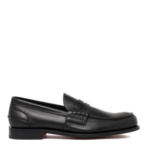 Church's Svarta Platta Skor Elegant Stil Black, Herr