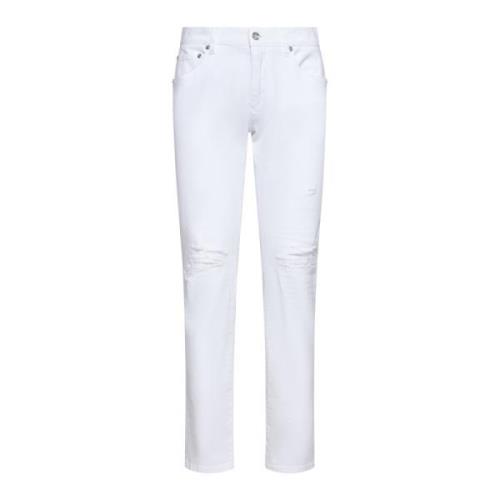 Dolce & Gabbana Snygga Jeans för Män och Kvinnor White, Herr