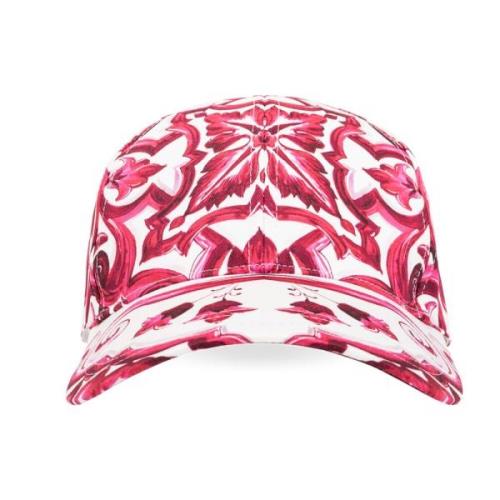 Dolce & Gabbana Tryckt baseballkeps Pink, Dam