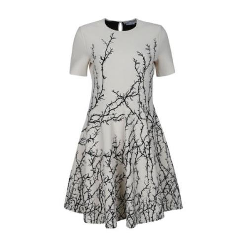 Alexander McQueen Törn Gren Mini Klänning Gray, Dam