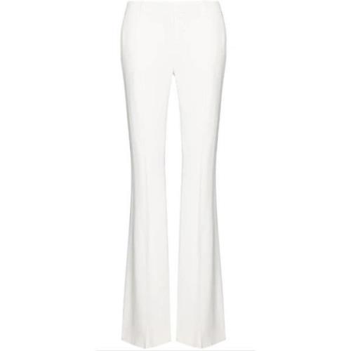 Alexander McQueen Snygga Wide Leg Byxor White, Dam