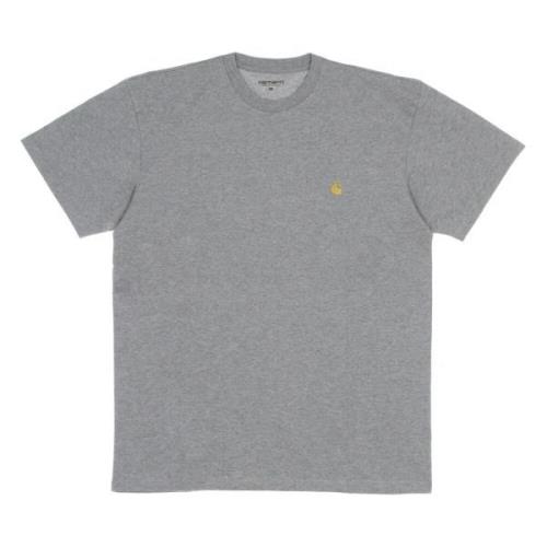 Carhartt Wip Grå Heather/Guld Kortärmad T-shirt Gray, Herr