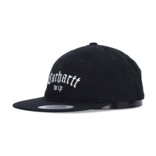 Carhartt Wip Platt skärmkeps svart/vit bomull Black, Herr