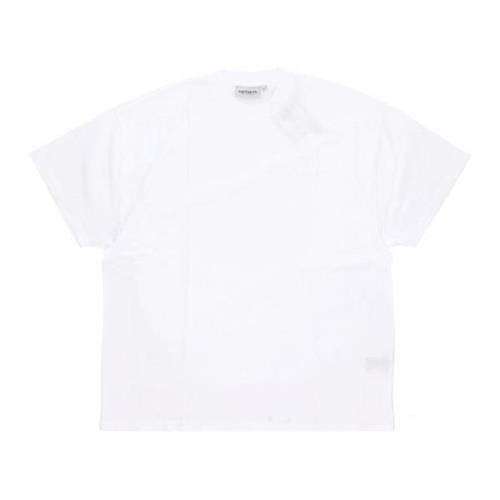 Carhartt Wip Vit Stone Washed Oversize Tee White, Herr