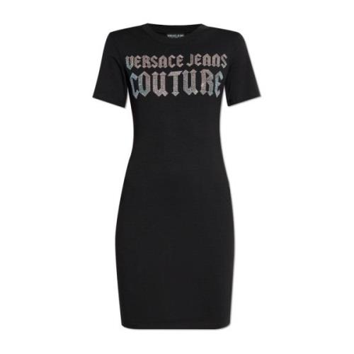 Versace Jeans Couture Logo klänning Black, Dam