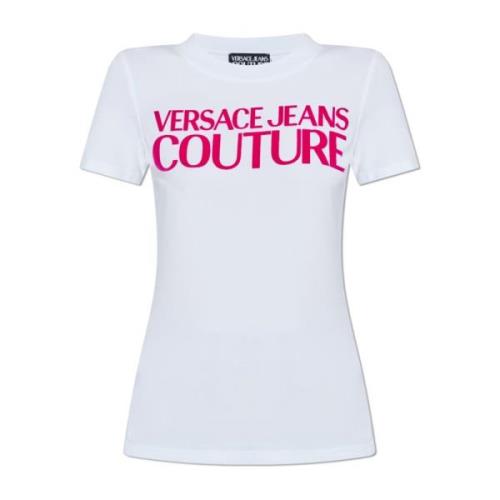 Versace Jeans Couture T-shirt med logotyp White, Dam