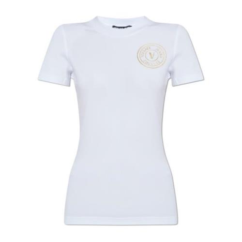 Versace Jeans Couture T-shirt med logotyp White, Dam