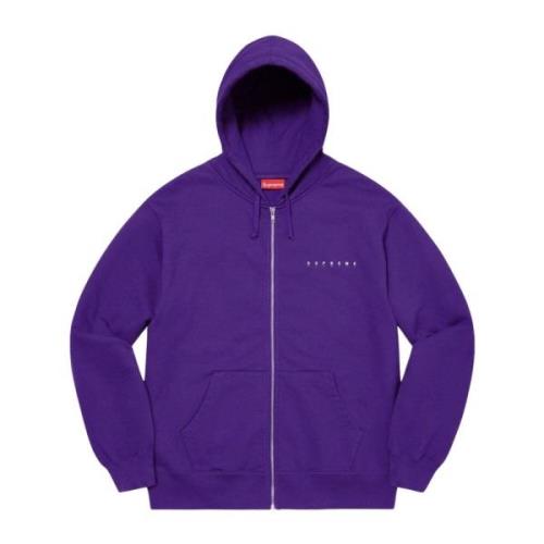 Supreme Lila Globe Dragkedja Hoodie Begränsad Upplaga Purple, Herr