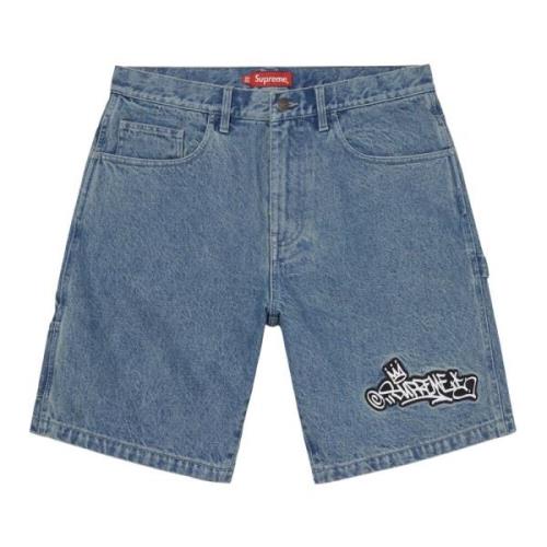 Supreme Denim Painter Shorts Blå Blue, Herr