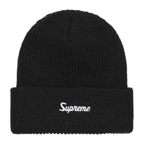 Supreme Begränsad Upplaga Löst Mått Beanie Svart Black, Unisex