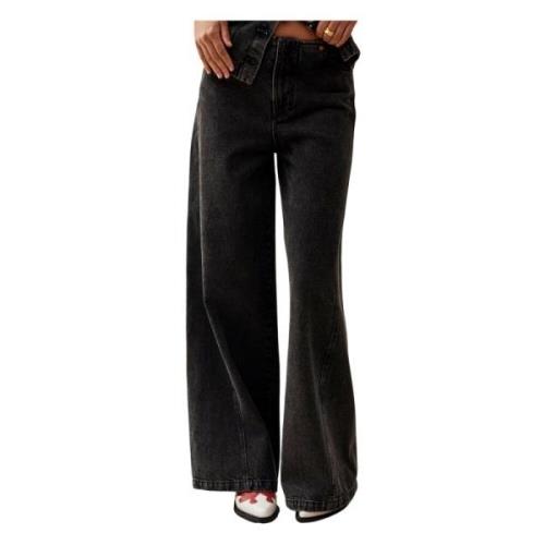 Alohas Magda Svart Denim Byxor Black, Dam