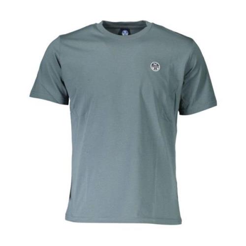 North Sails Grön Logo T-shirt Rund Hals Bomull Green, Herr