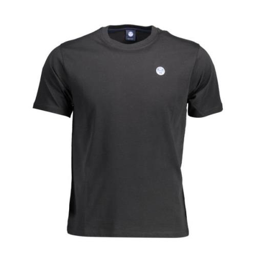 North Sails Logo T-shirt - Svart Rak passform Black, Herr