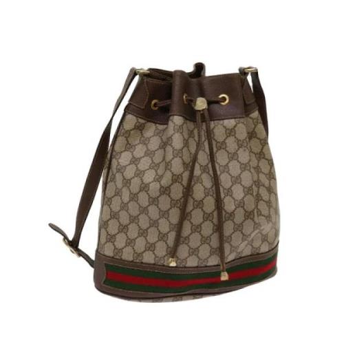 Gucci Vintage Pre-owned Canvas gucci-vskor Beige, Dam