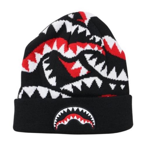 Sprayground Svart Beanie med Logobrodyr Black, Herr