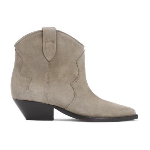 Isabel Marant Taupe Beige Läder Ankelstövlar Beige, Dam