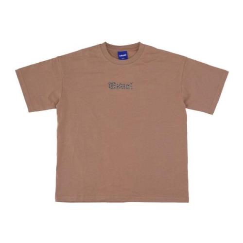 Usual Sand Herr T-shirt med Logo Print Beige, Herr