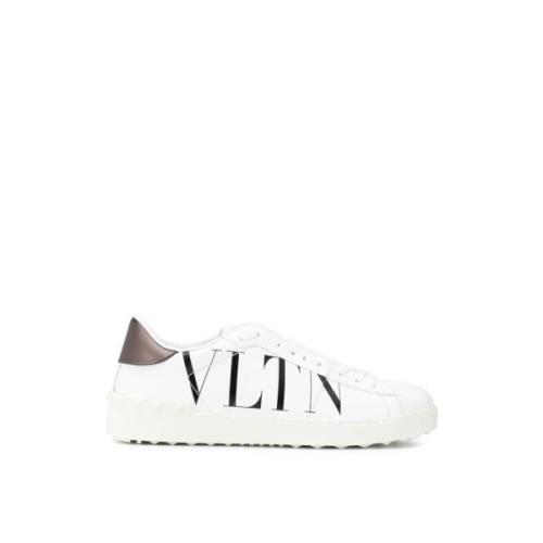 Valentino Garavani Logo Rockstud Open Vita Sneakers White, Herr