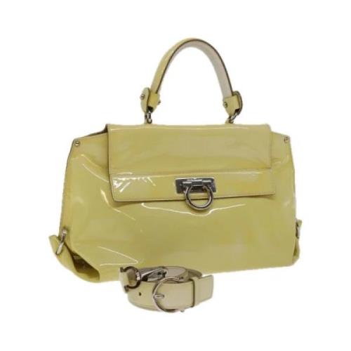 Salvatore Ferragamo Pre-owned Pre-owned Laeder handvskor Yellow, Dam