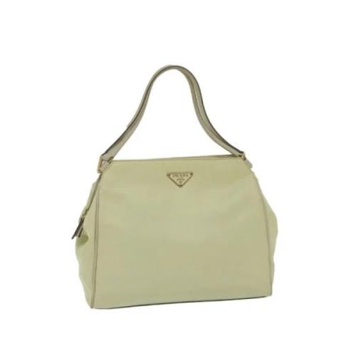 Prada Vintage Pre-owned Nylon handvskor Beige, Dam