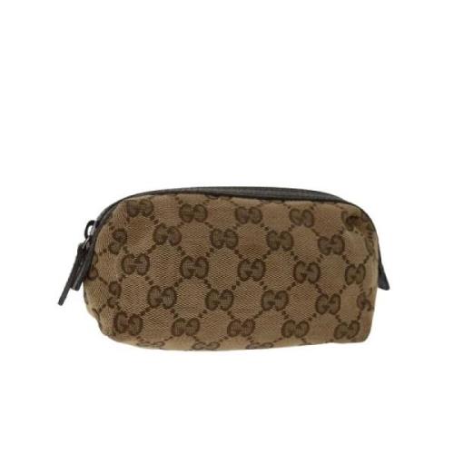 Gucci Vintage Pre-owned Canvas gucci-vskor Beige, Dam