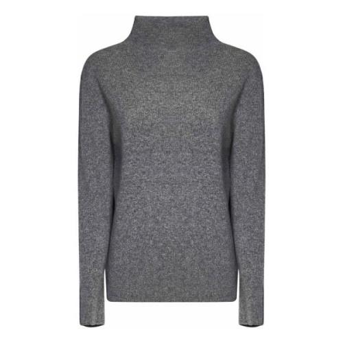 Malo Grå Melange Ull Cashmere Turtleneck Tröja Gray, Dam