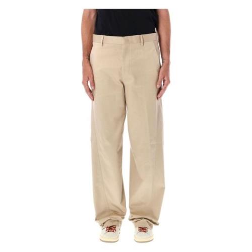 Lanvin Twisted Chino Byxor Beige Aw23 Beige, Herr