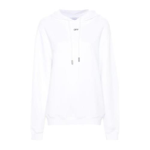 Off White Stilig Hoodie Sweatshirt White, Dam