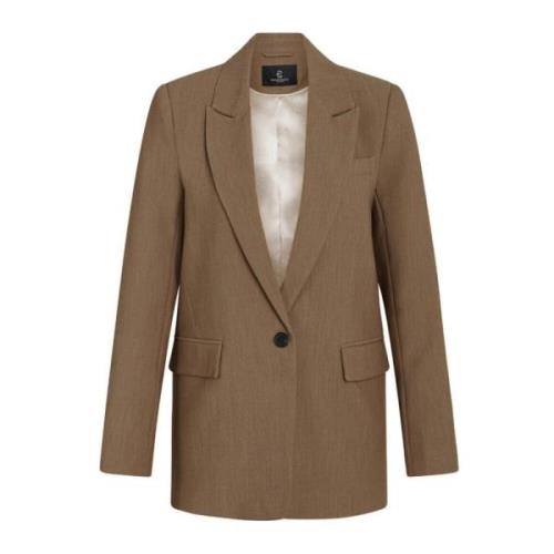 Bruuns Bazaar Klassisk Blazer Shitake Melange Brown, Dam