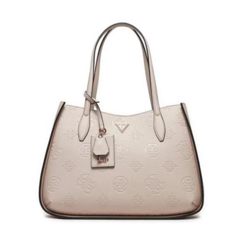 Guess Keandra Tote Bag - Beige PU Läder Beige, Dam