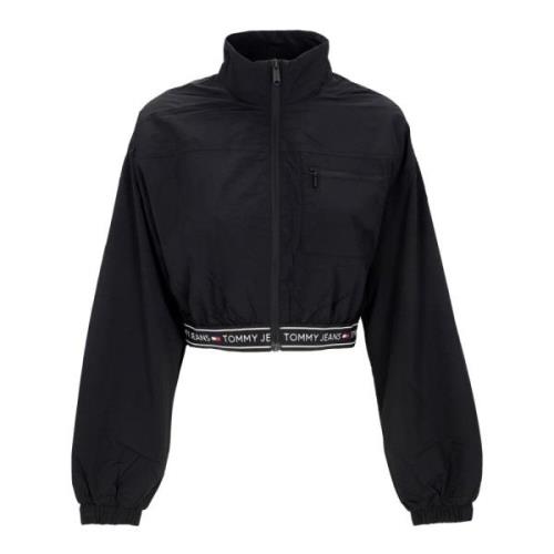 Tommy Hilfiger Svart Windbreaker med Crop Taping Black, Herr