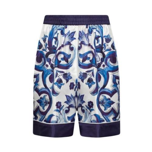 Dolce & Gabbana Silk shorts Blue, Dam