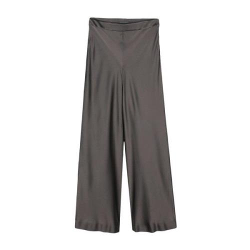 Alberta Ferretti Grå Satin Vidbyxor Gray, Dam