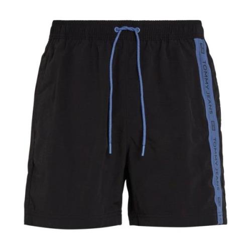 Tommy Jeans Logo Band Badshorts - Svart Black, Herr