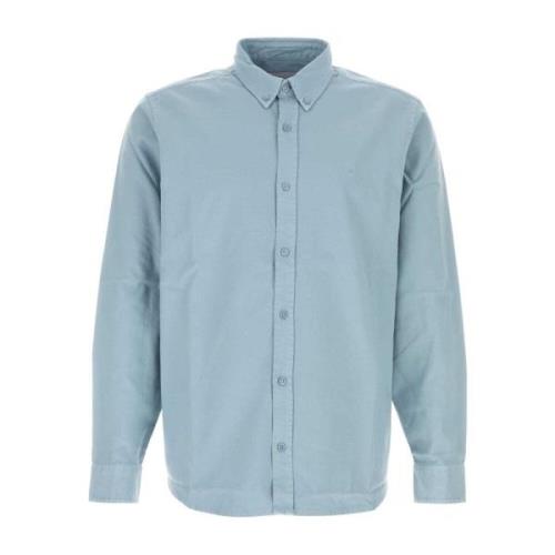 Carhartt Wip Pulverblå Oxford Bolton Skjorta Blue, Herr