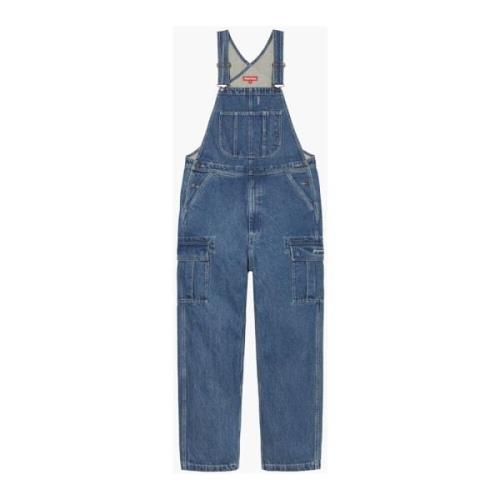 Supreme Cargo Denim Overalls Washed Blue Blue, Unisex