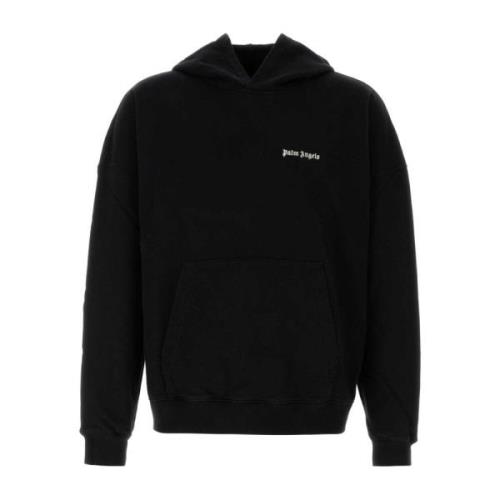 Palm Angels Oversize Svart Bomullsweatshirt Black, Herr